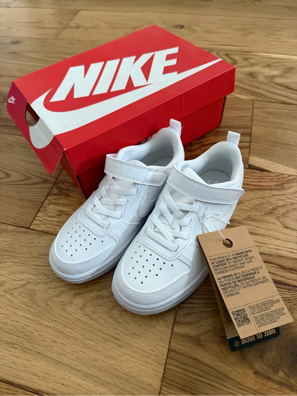 NWT Nike Court Borough Low Recraft White Kids 11C